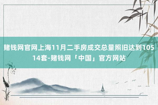 赌钱网官网上海11月二手房成交总量照旧达到10514套-赌钱网「中国」官方网站