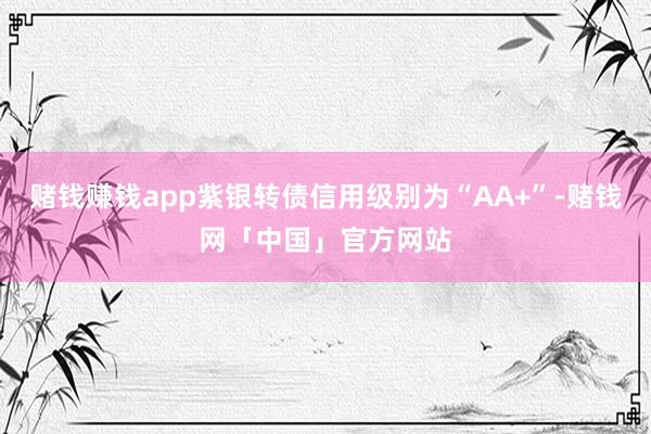 赌钱赚钱app紫银转债信用级别为“AA+”-赌钱网「中国」官方网站