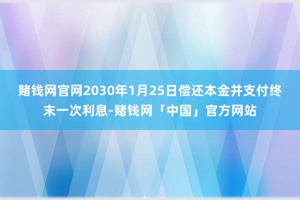 赌钱网官网2030年1月25日偿还本金并支付终末一次利息-赌钱网「中国」官方网站
