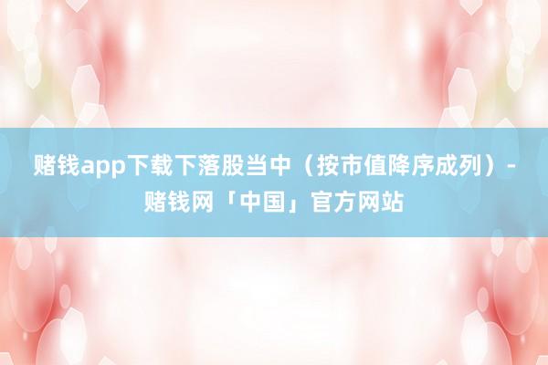 赌钱app下载 下落股当中(按市值降序成列)-赌钱网「中国」官方网站